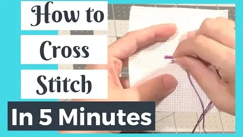 Video thumbnail: LEARN TO CROSS STITCH in 5 Minutes | How to Cross Stitch Tutorial for Beginners Flosstube
